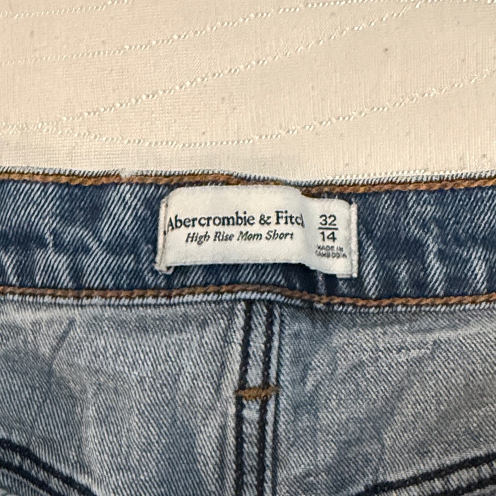 Abercrombie & Fitch Distressed Blue Women's Shorts - Picture 2 of 4